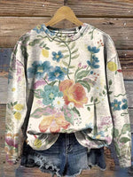 Women's Retro Floral Print Casual Top