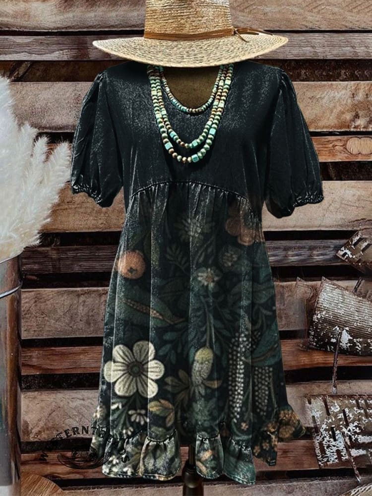 🔥Hot Sale🔥Flowers Art Print Casual Short Sleeve T-shirt