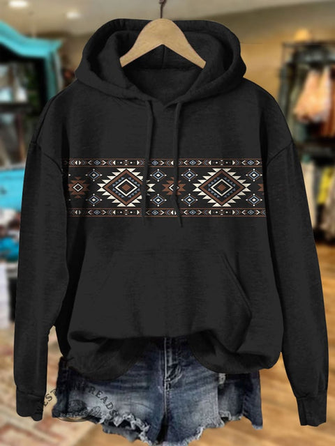 Aztec Prints Cotton Casual Hoodie Sweatshirt