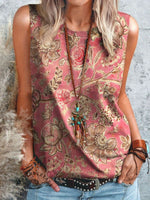 🔥Hot Sale🔥Women's Vintage Floral Print Casual Top