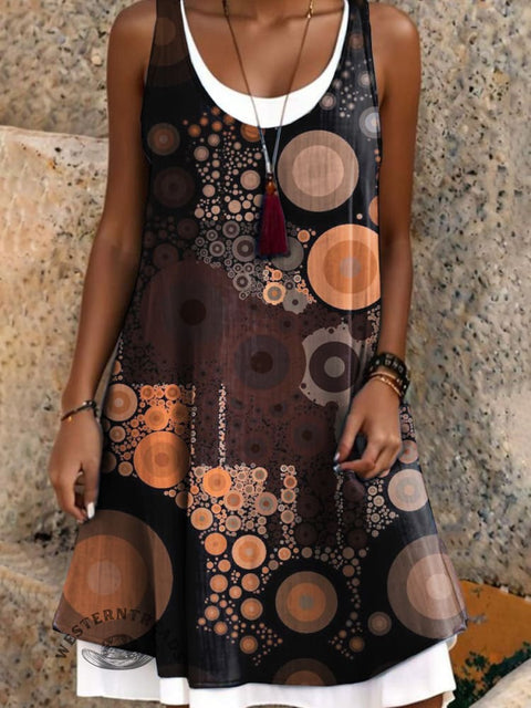 Women's Abstract Art Print Dress