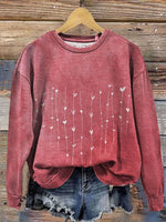 Heart Print Casual Short Sleeved Top