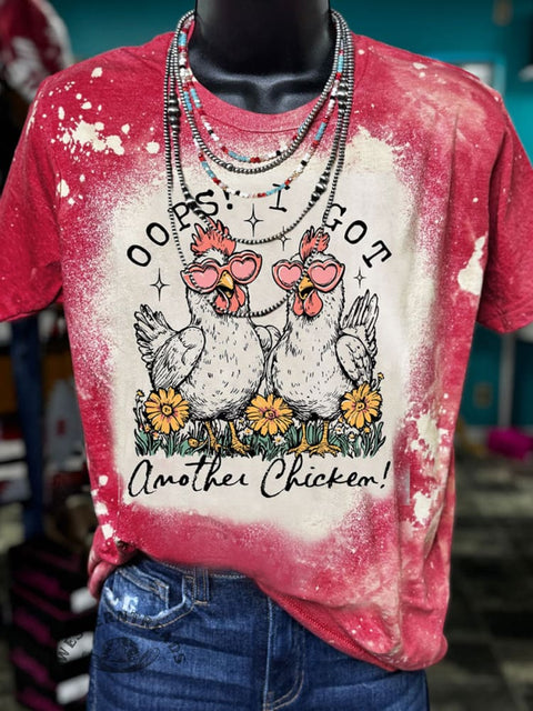 Country Farm Print Bleach Tee