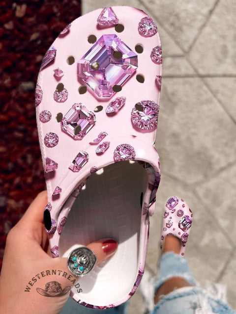 Diamond Print Casual Hole Slippers