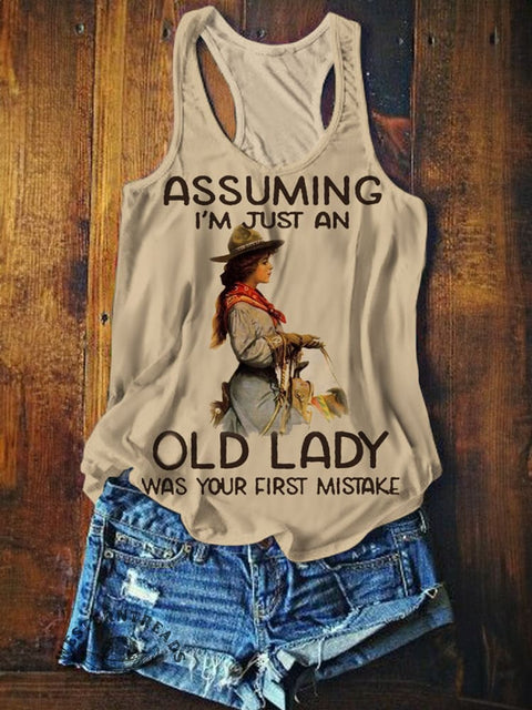 Cowgirl Print Tank Top