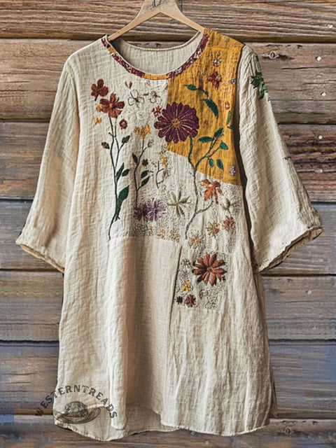 Women's Simple Floral Print Dress