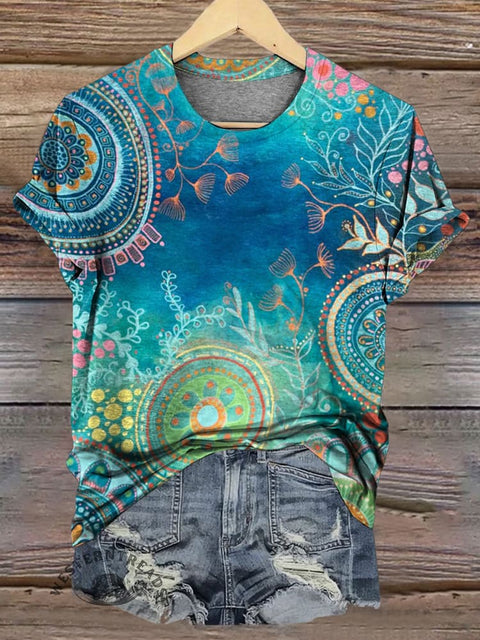 Abstract Art Print Casual T-shirt