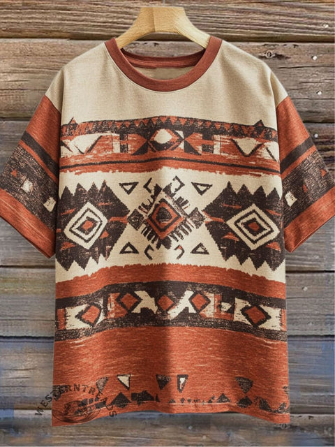 Aztec Printed Casual T-shirt