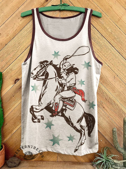 Cowgirl Print Tank Top
