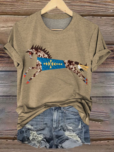 Horse Prints Casual T-shirt