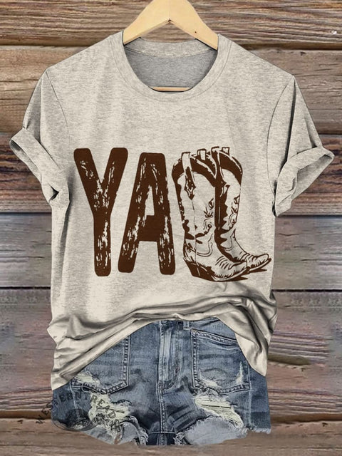 Western Prints Casual T-shirt