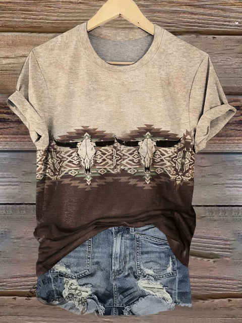 Western Prints Casual T-shirt