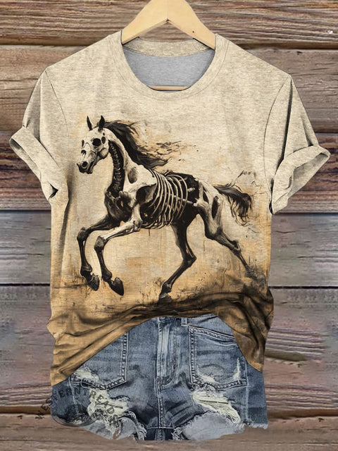 Horse Prints Casual T-shirt