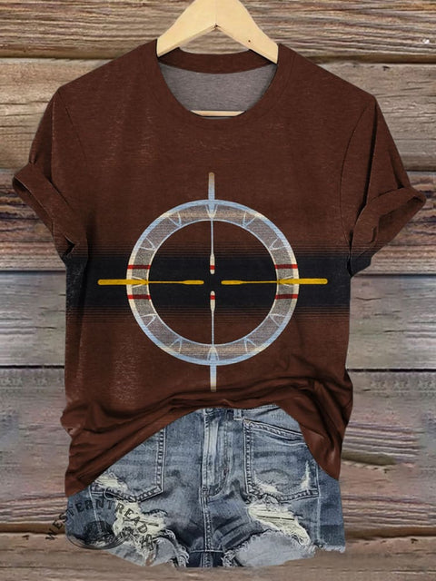 Ethnic Tribal Art Print Casual T-shirt