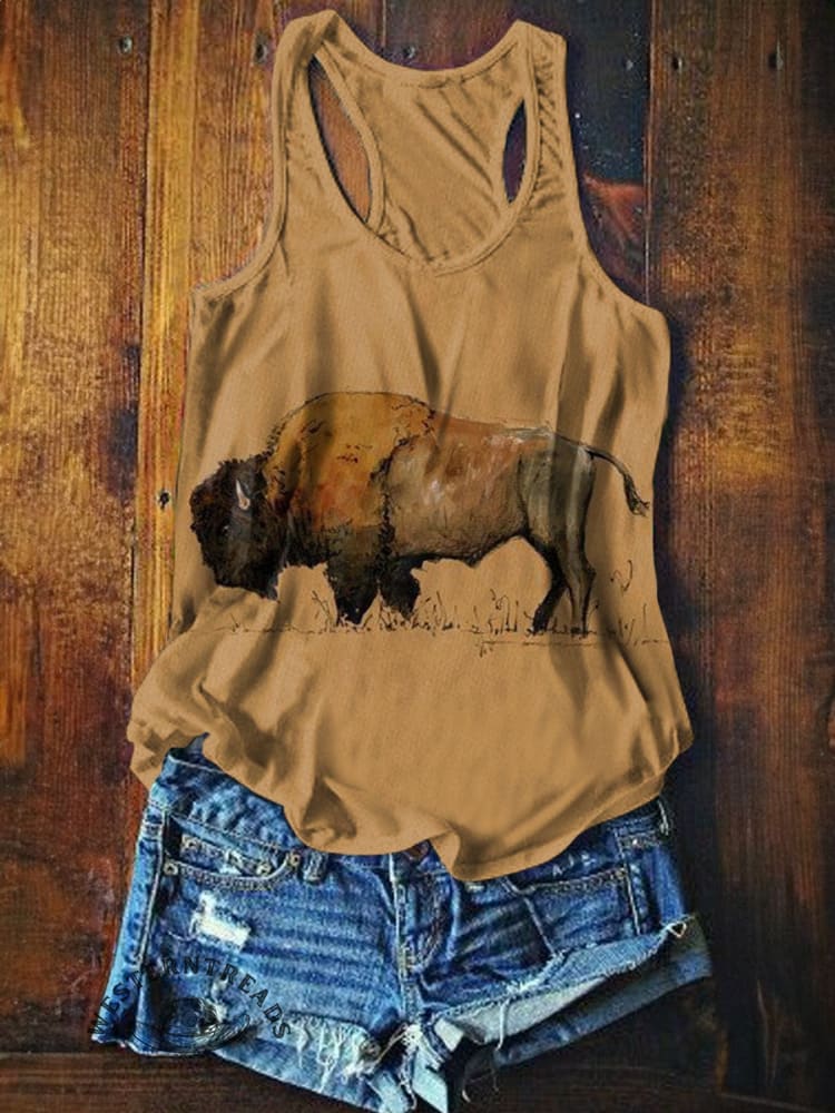 Bull Art Prints Casual T-shirt