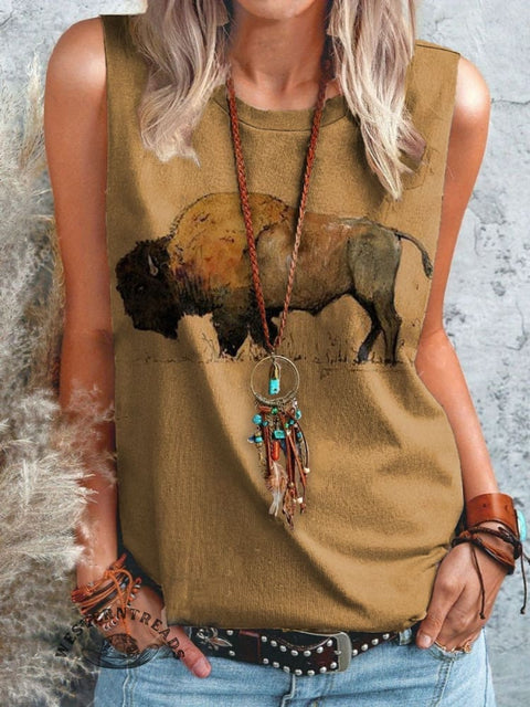 Bull Art Prints Casual T-shirt