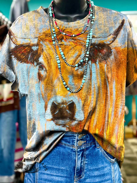 Cow Art Print T-shirt