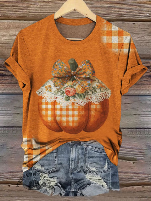 Autumn Pumpkin Prints T-shirt