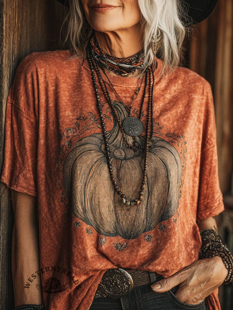 Fall Pumpkin Prints T-shirt