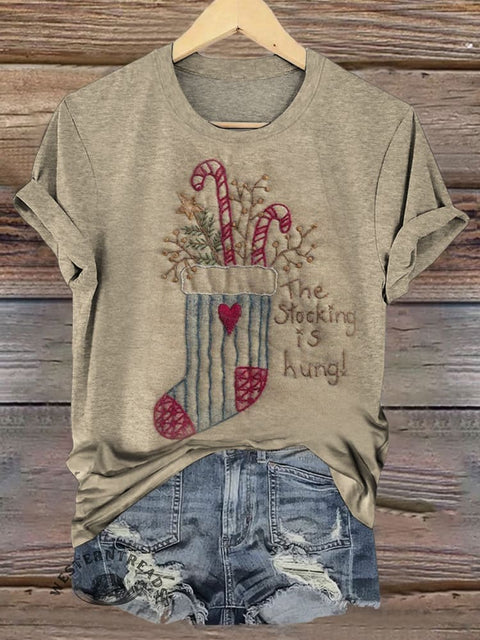 Christmas Print Casual T-shirt