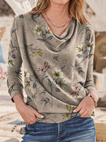 🔥Hot Sale🔥Women's Retro Floral Print Casual Top