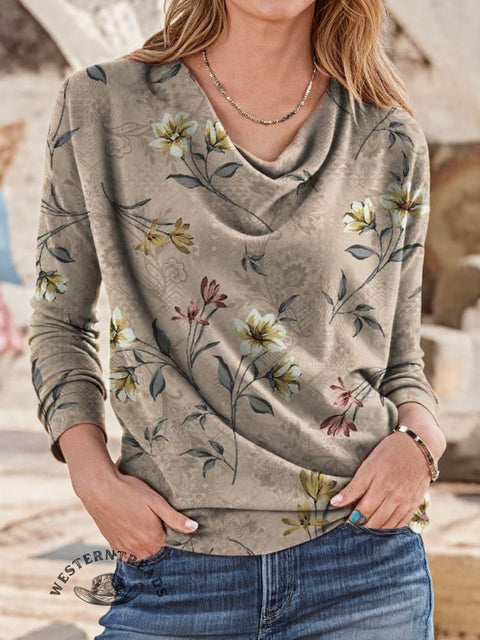 🔥Global best-selling🔥Women's Retro Floral Print Casual Top