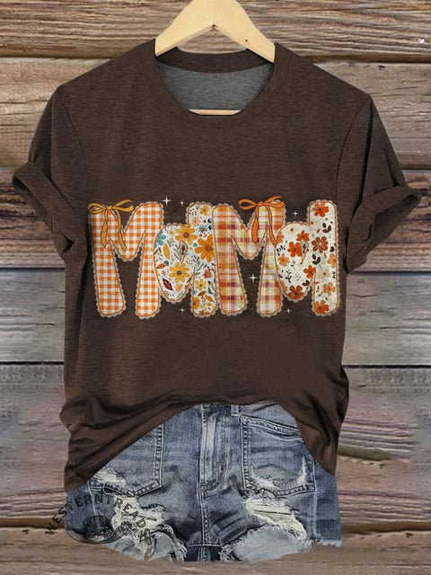 Mama Print Casual T-shirt