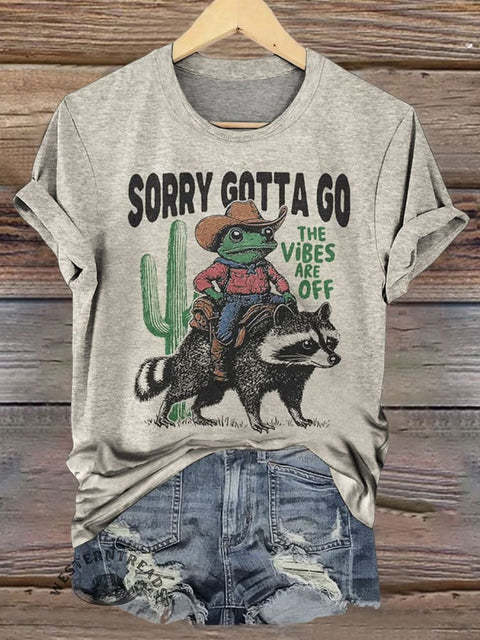 Funny Western Print Casual T-shirt