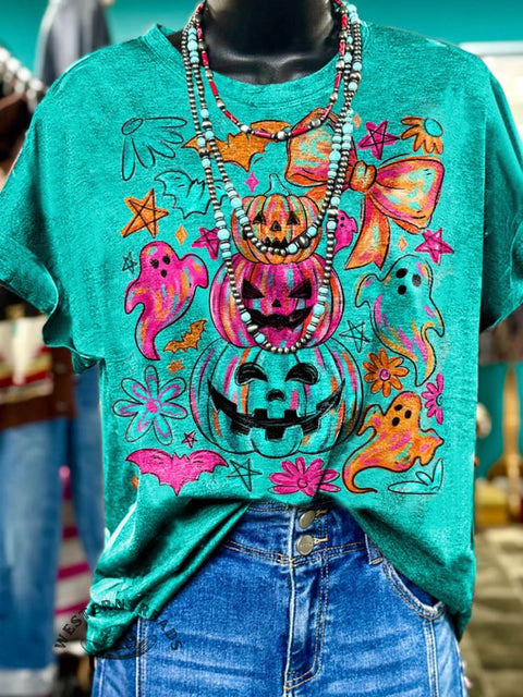 Halloween Art Print Casual T-shirt