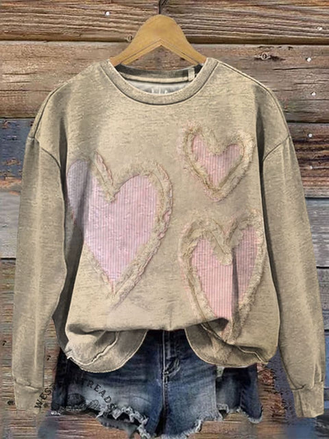 Art Print Casual Cotton Sweatshirt