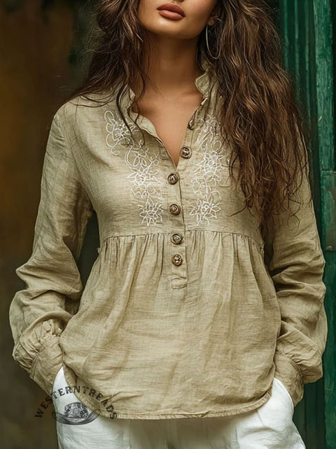 Women's Floral Print Casual Shirt