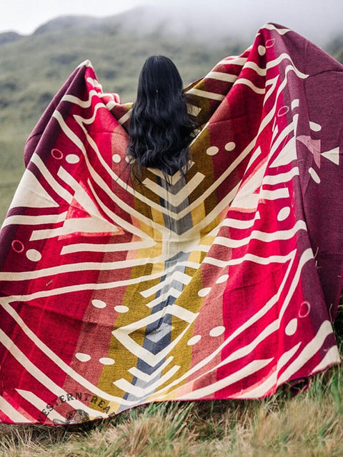 Aztec Art Print Plush Blankets