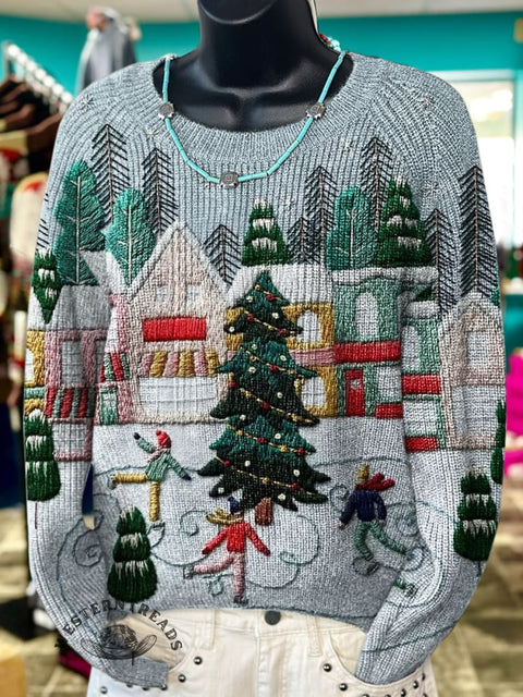 Christmas Art Print Casual Sweater