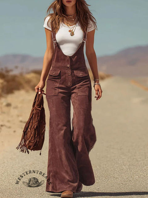 Women's  Casual Denim Jumpsuit