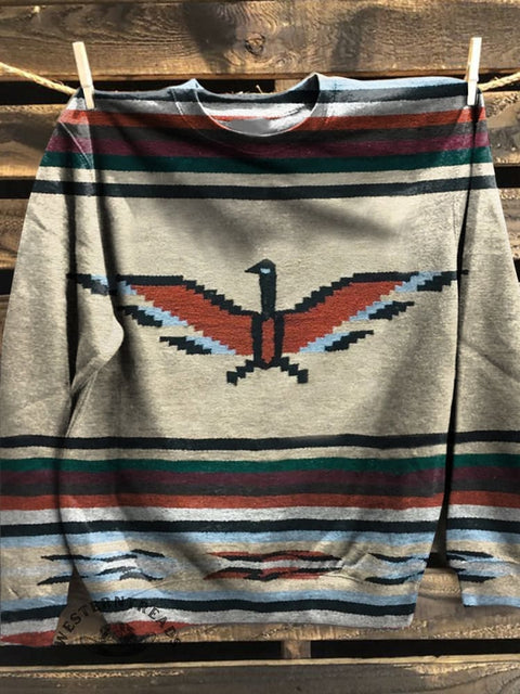 Western Art Prints Casual Cotton Sweatshirt