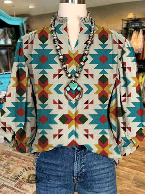 Aztec Printed Casual Shirt