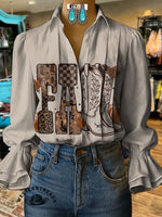 Vintage Fall Art Prints Casual Cotton Sweatshirt