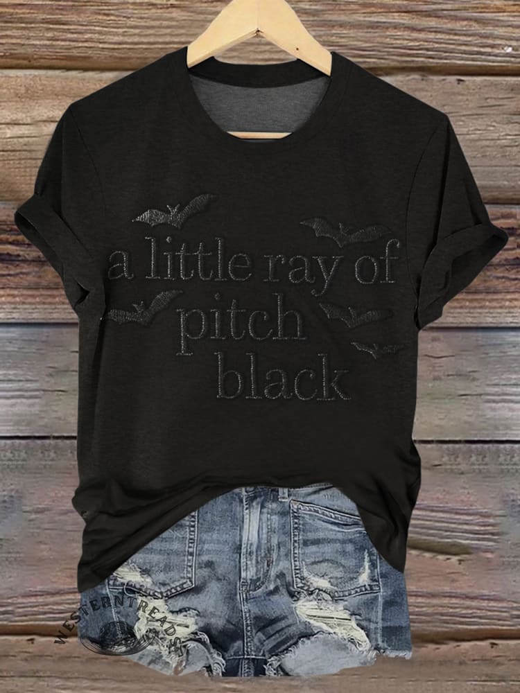 A Little Ray of Pitch Black Print T-shirt