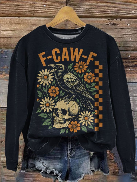Halloween Art Prints Casual Cotton Sweatshirt