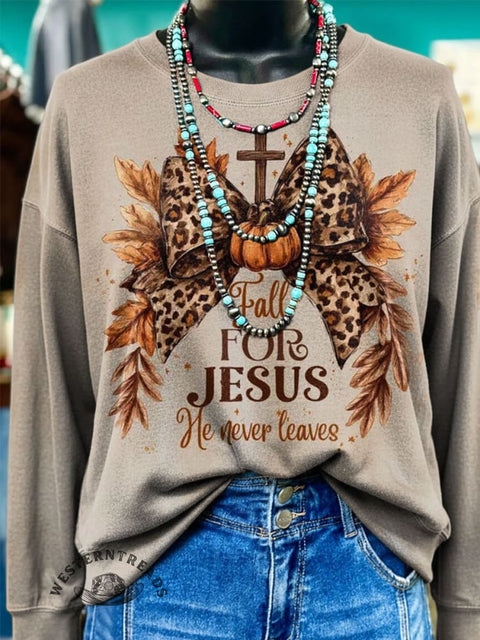 Fall Art Prints Casual Cotton Sweatshirt