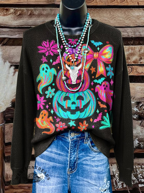 Halloween Print Casual Sweater