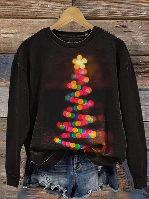Christmas Prints Casual Cotton Sweatshirt