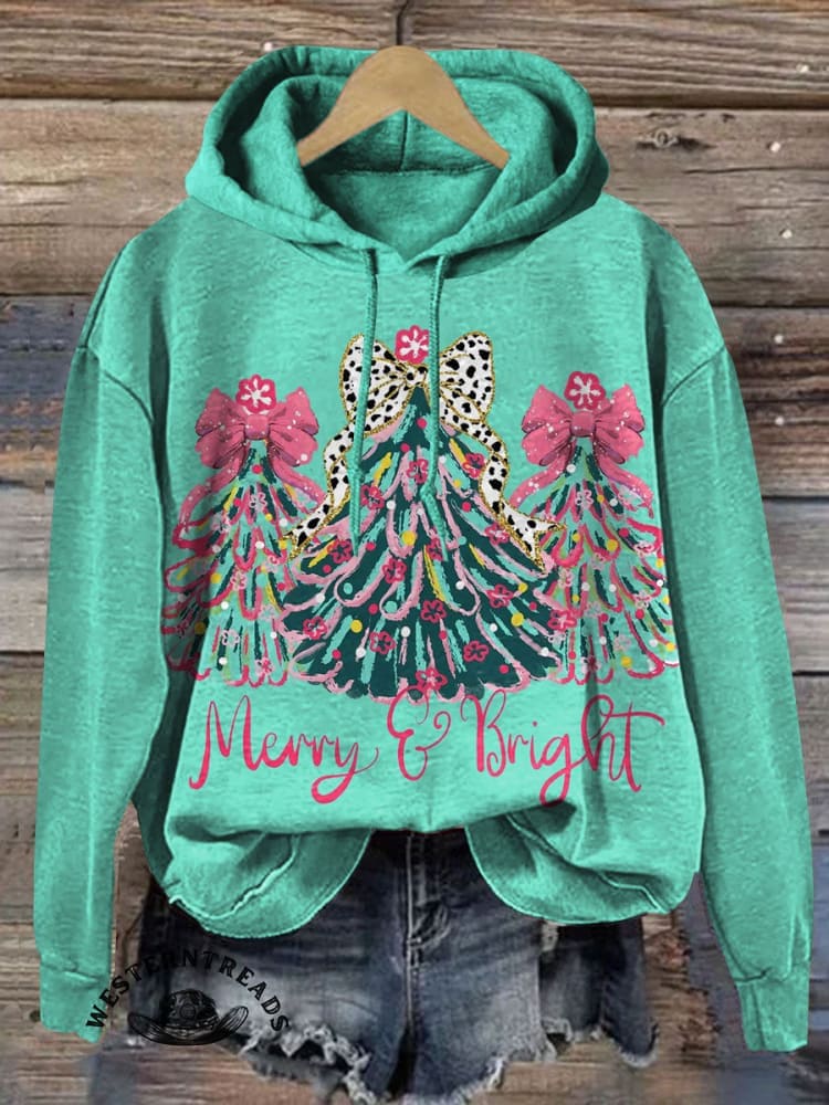 Christmas Art Prints Casual Cotton Sweatshirt