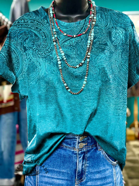 Art Printed Casual Short-sleeved T-shirt