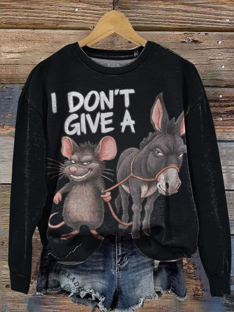 Funny Prints Casual Cotton Sweatshirt