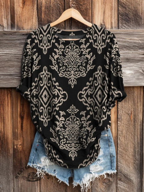 Aztec Prints Women's Art Print Casual Long Sleeve T-shirt