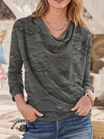 Floral Pattern Women's V-neck Casual T-Shirt