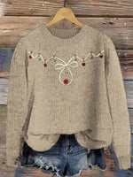 Vintage Pattern Women's Casual Pullover Sweater