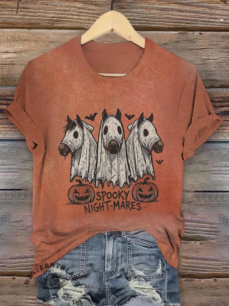 Vintage Halloween Pony Art Print T-shirt