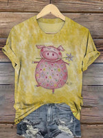 Vintage Farm Animal Art Print T-shirt